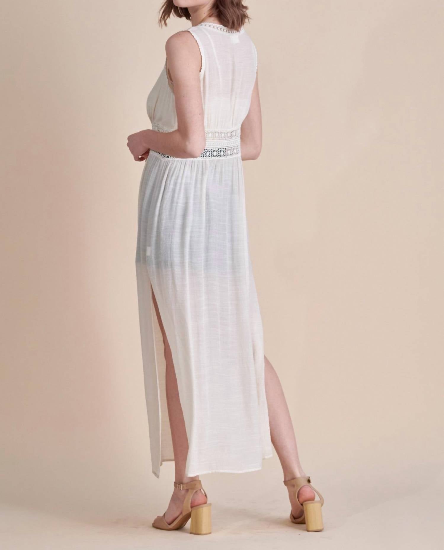 Allie Rose - Textured Woven Sleeveless Duster