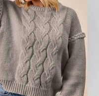 Bibi - Braided Knit Sweater