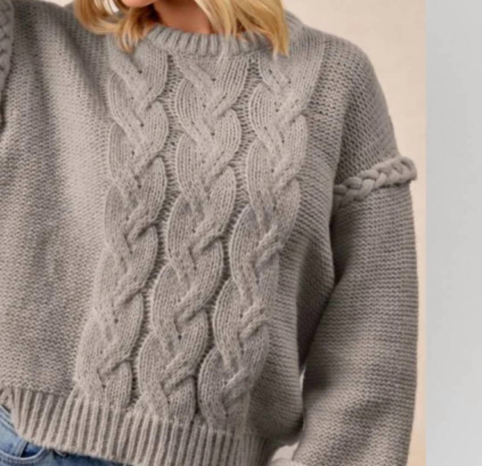 Bibi - Braided Knit Sweater