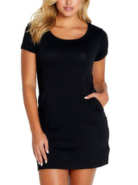 LAGUNA SHORT SLEEVE LOUNGE DRESS