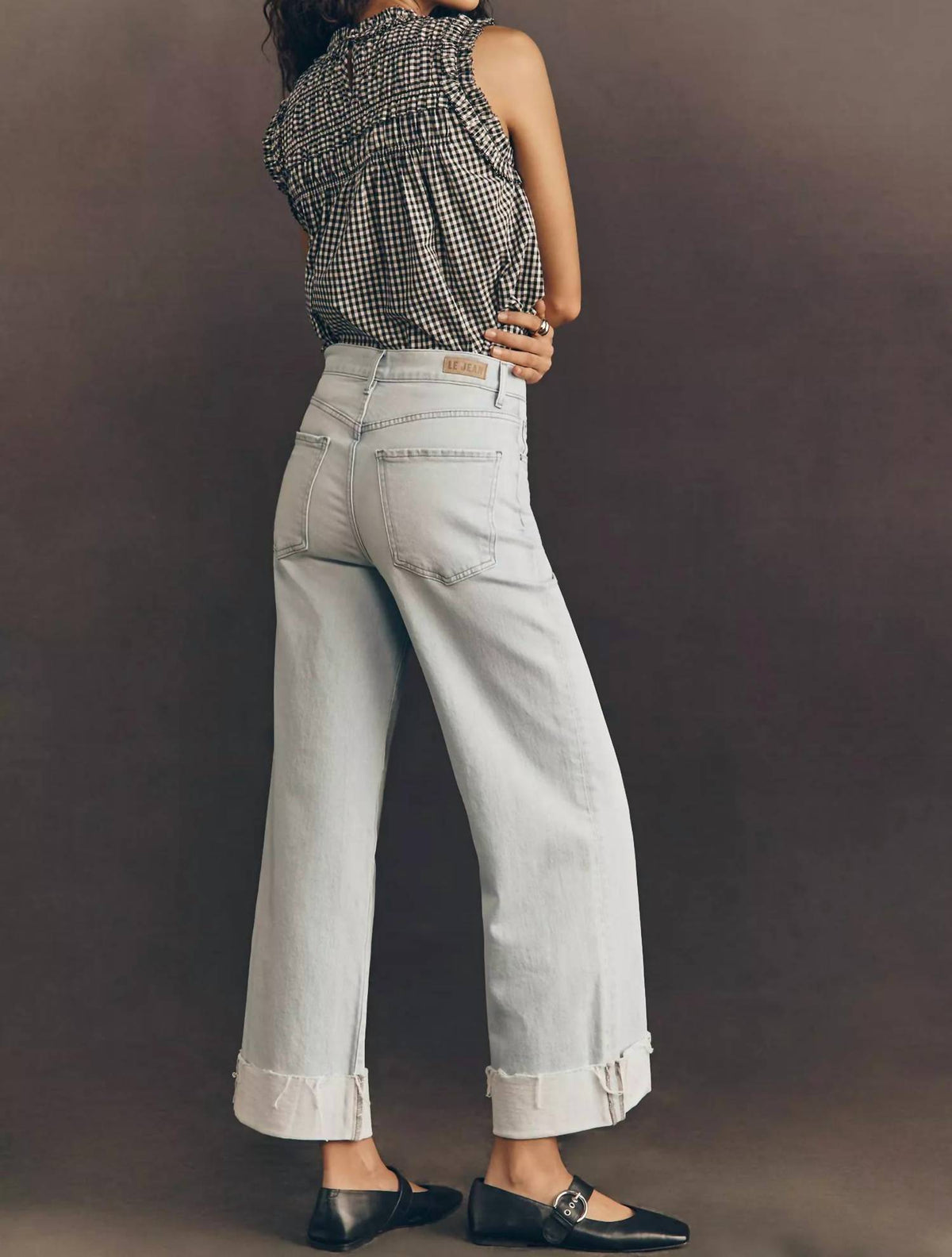 Le Jean - Column Wide-leg Cuffed Jeans