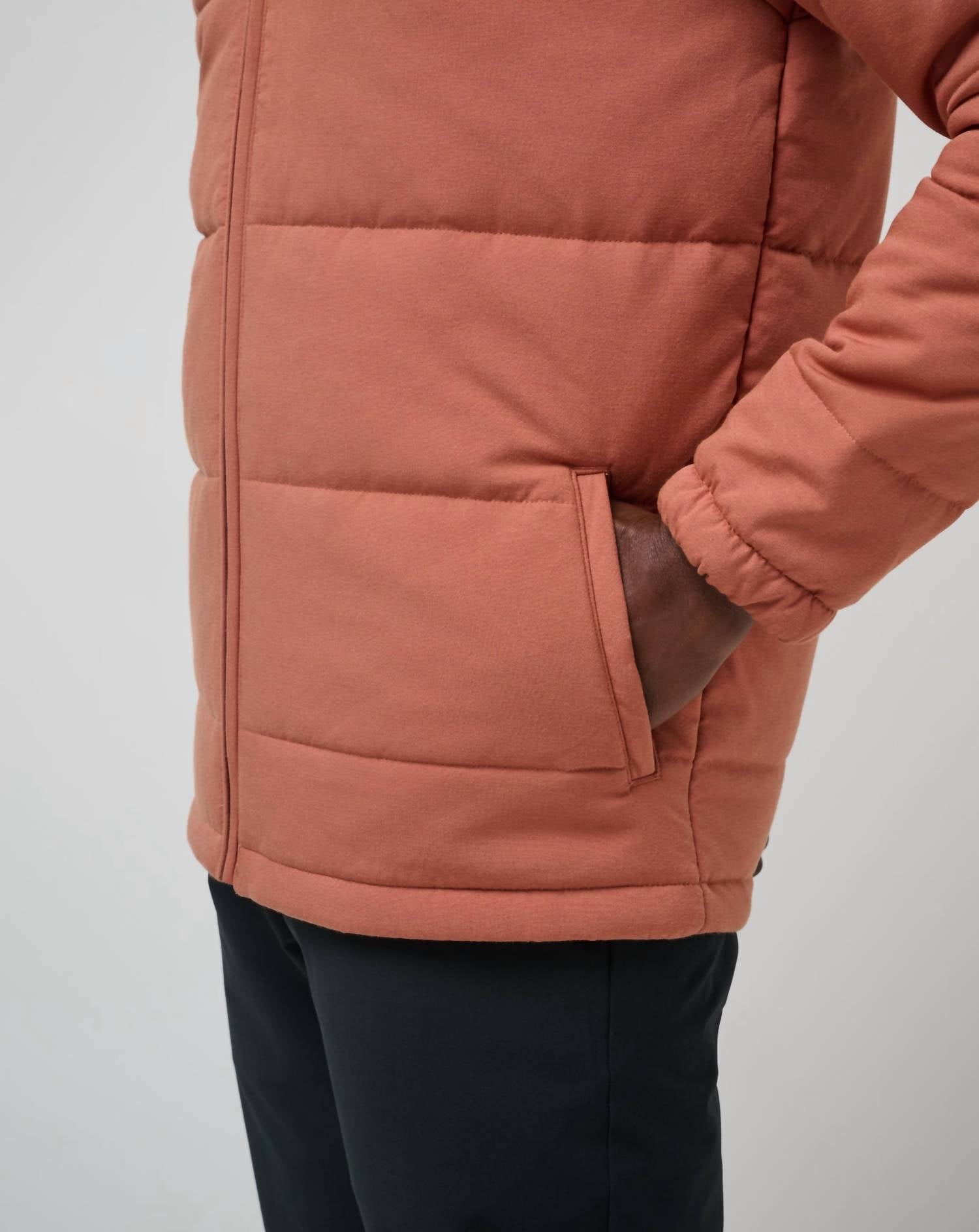 TravisMathew Climate Drop Jacket in heather copper - men's jacket - view 5