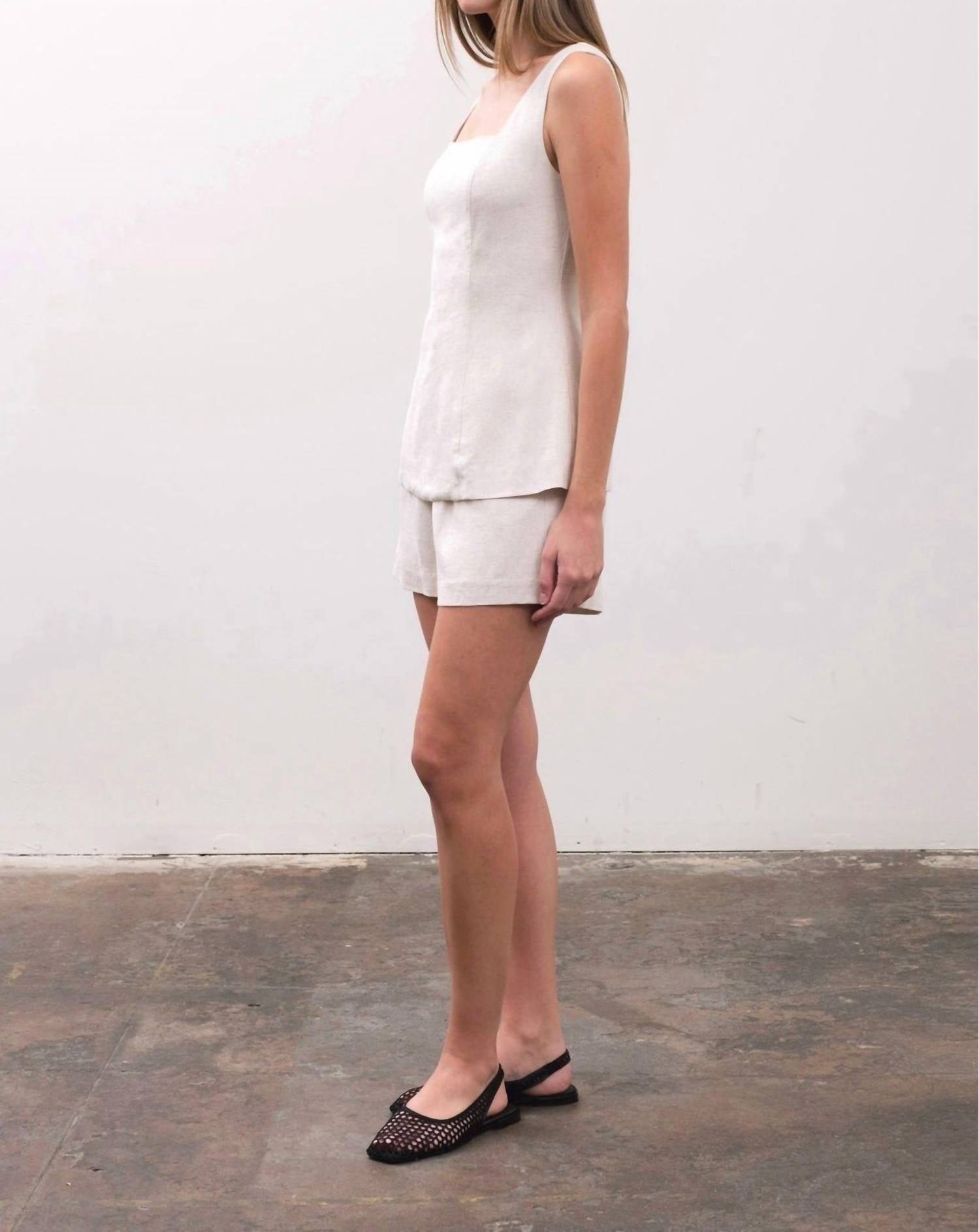 Moon River - Square Neck Linen Top