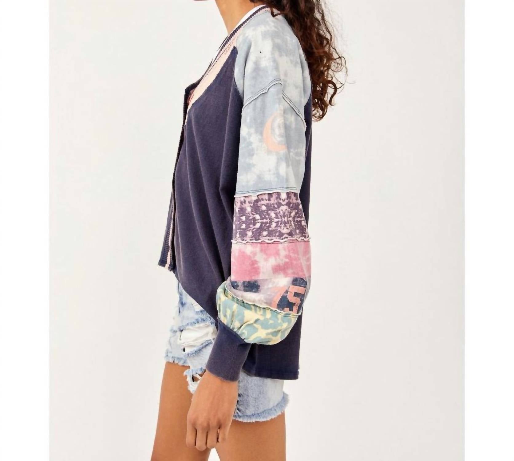 Free People - Marley Tee Mix Print Top