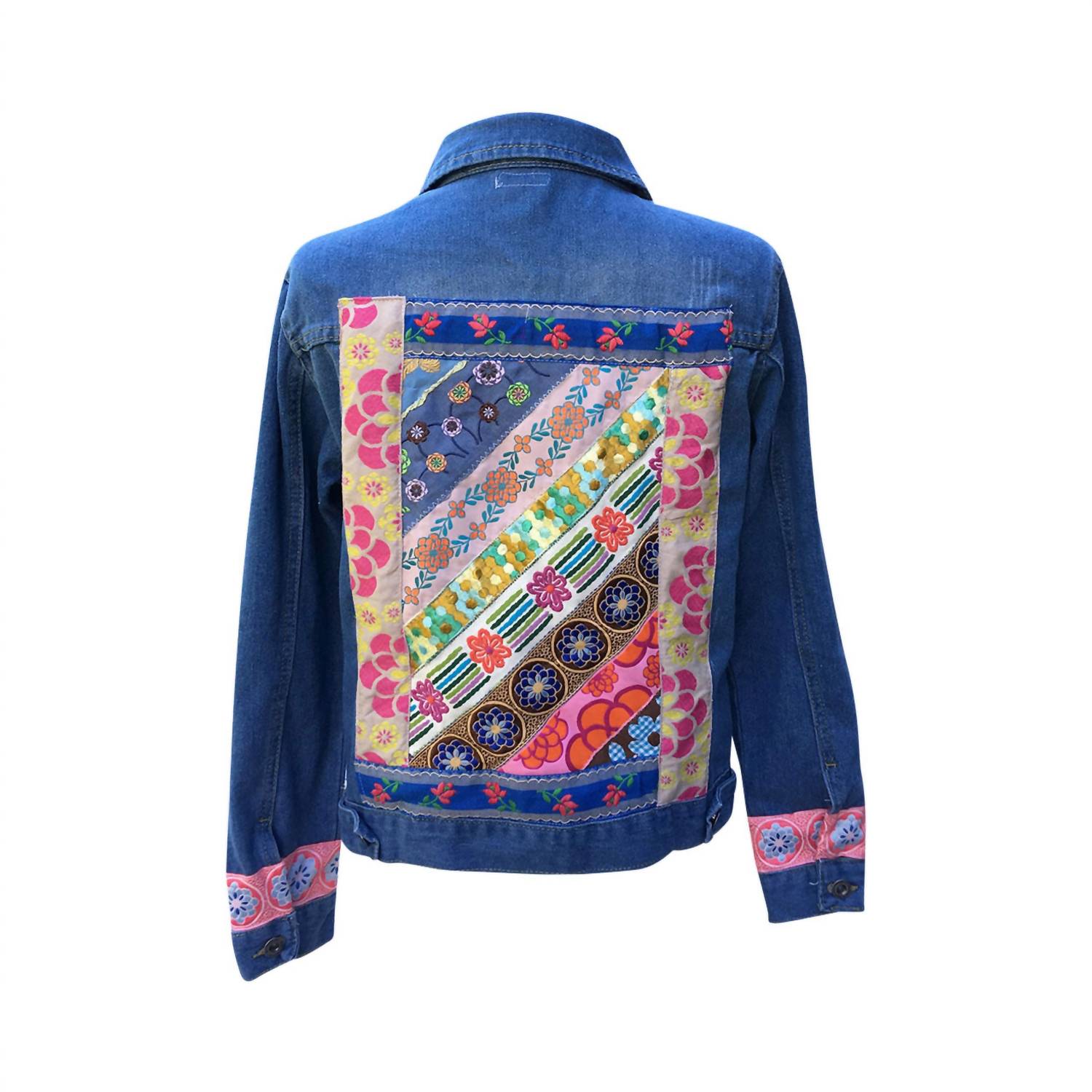 Hadley Pollet - Pansy Flower Jean Jacket