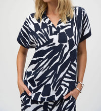 Joseph Ribkoff - Abstract Print Boxy Top