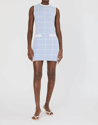 French Connection - Check Sleeveless Crew Mini Dress
