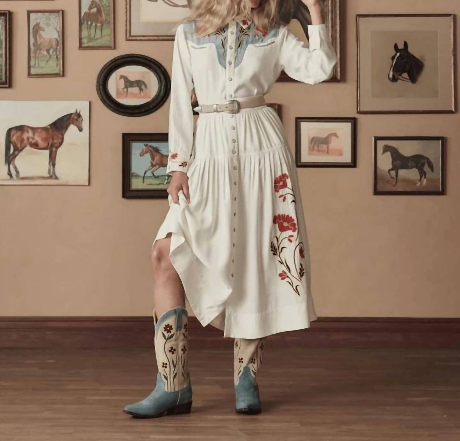 The Great. - Western Embroidered Highland Skirt