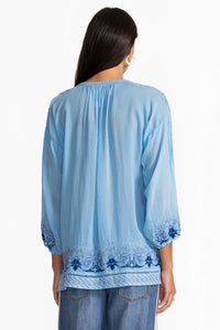Johnny Was MARGOT BLOUSE in ethereal blue - women's blouse - view 4