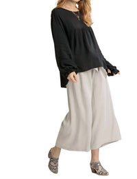 Umgee - Pleated Detail Babydoll Top