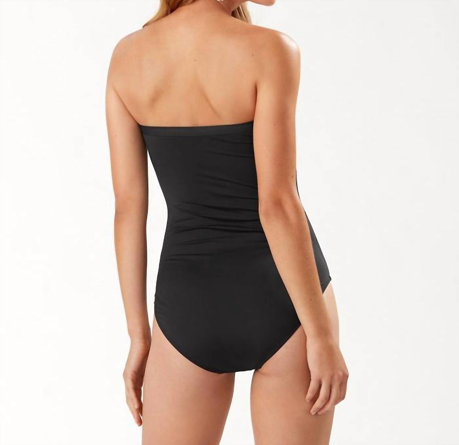 Tommy Bahama - pearl shirred bandeau swimsuit