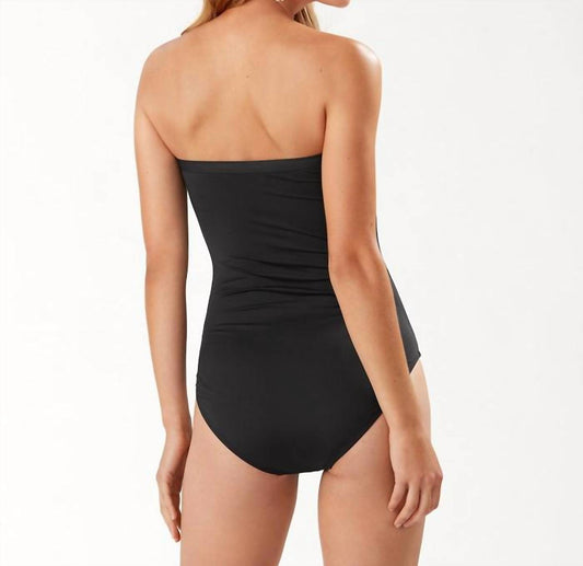 Tommy Bahama - pearl shirred bandeau swimsuit