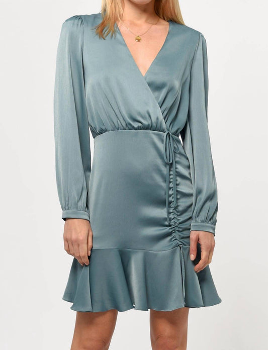 JOANNE RUCHED SATIN DRESS