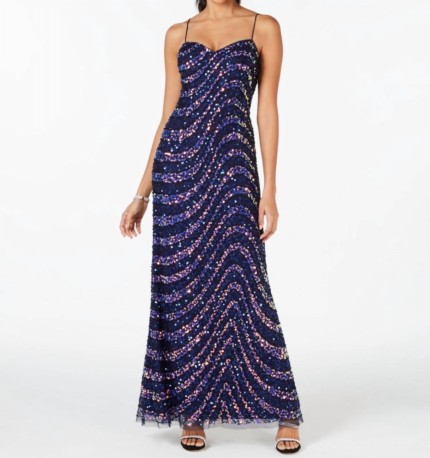 Adrianna Papell - Swirling Sequined Gown
