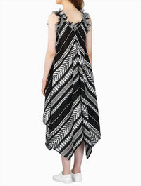 America & Beyond - Fringe Stripe Handkerchief Dress