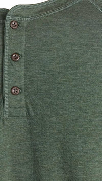 Faherty Men's Cloud Henley Top in deep fern heather - men's long sleeve top - view 5