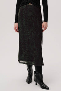 EXQUISE Linda K. Midi Skirt in green black - women's skirt - view 5