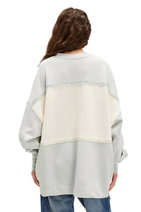 Free People - Oversized Pullover Scalloped Trim Sweatshirt