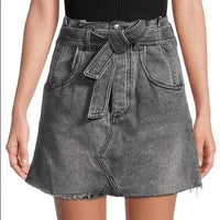 Free People - Tie Waist Jean Skirt
