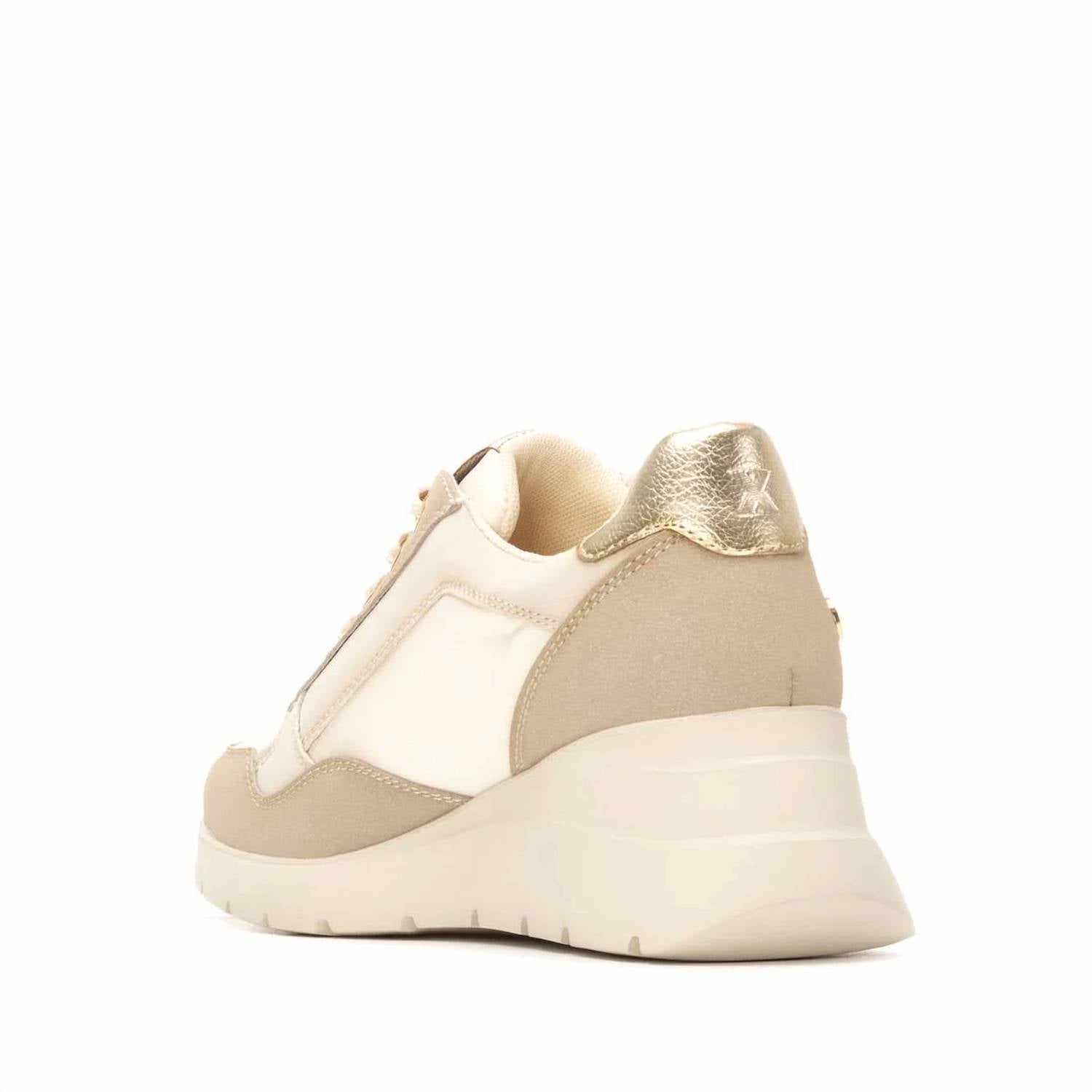 Xti - Women's Casual Wedge Lace-Up Sneakers