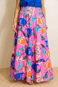Adrienne - Bloom Allure Smocked Maxi Skirt