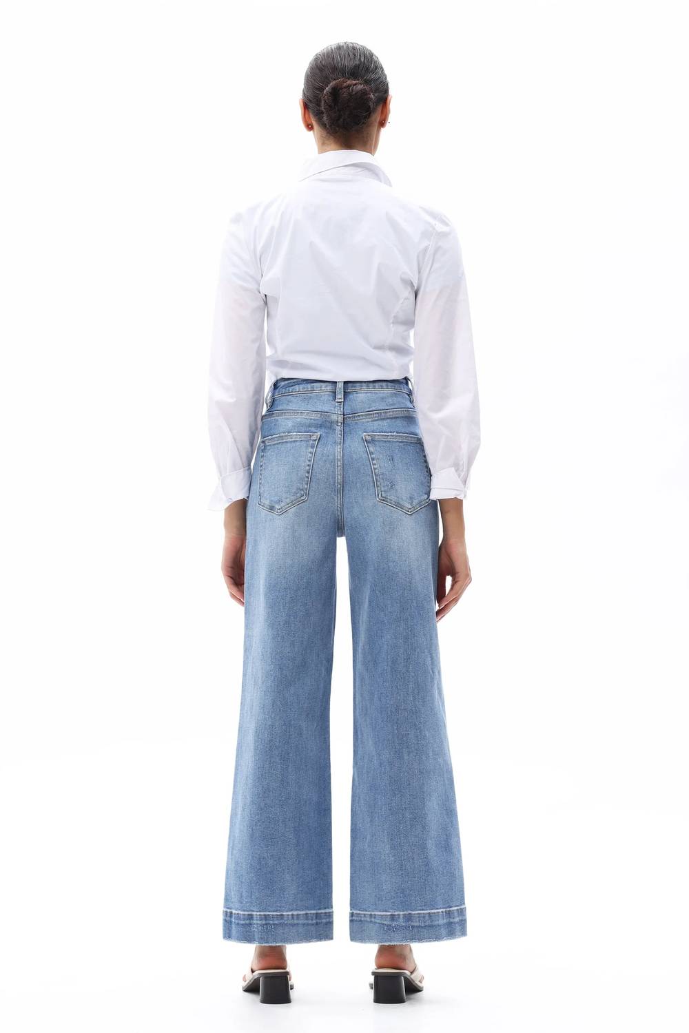 Bayeas - High Rise Wide Leg Jean