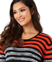 French Kyss - Stripe Scoop Neck Top