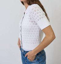 Charli - Eyelet Stitch Top