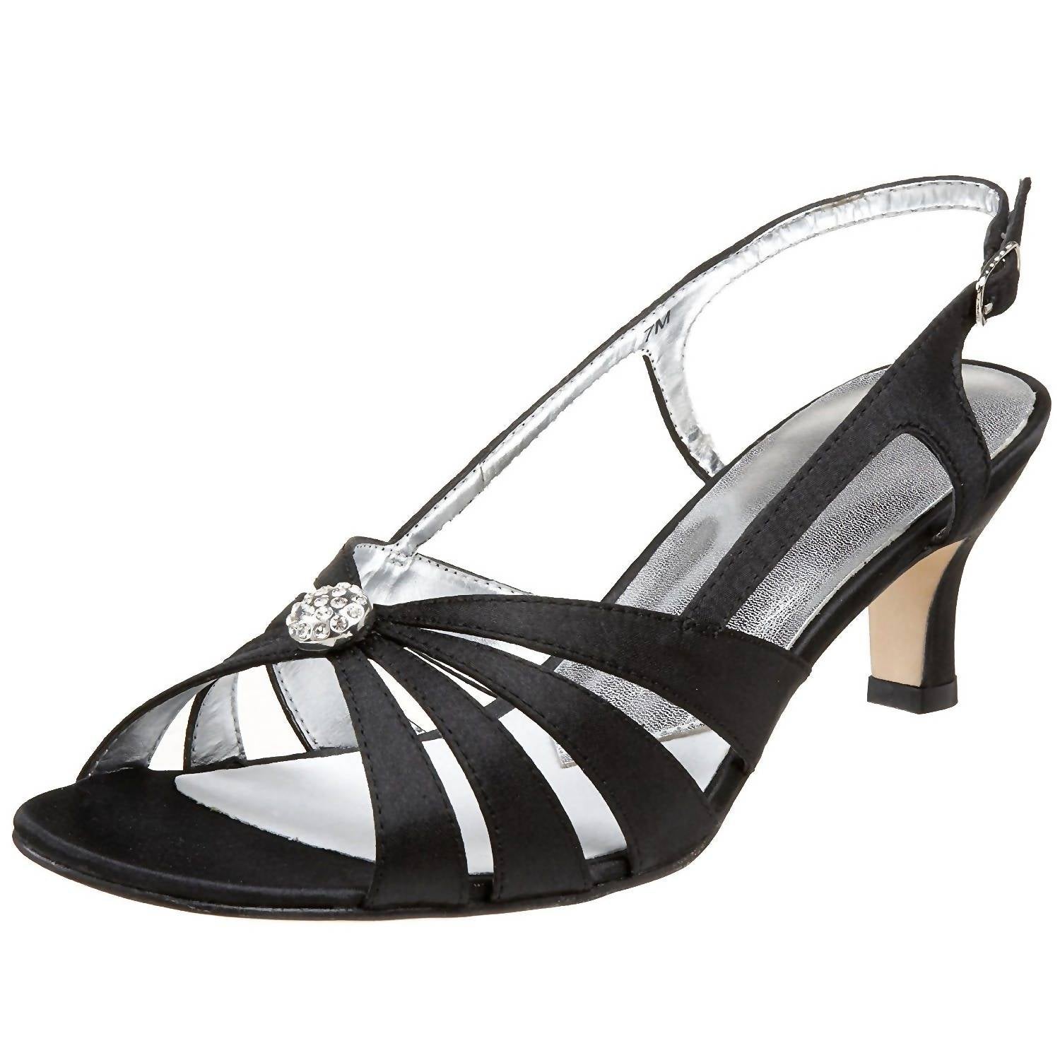 David Tate Women's Rosette Slingback Sandal in black - women's heels - alternate view