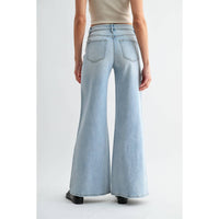 Mica Denim - Mid Rise Vintage Wide Leg Jeans