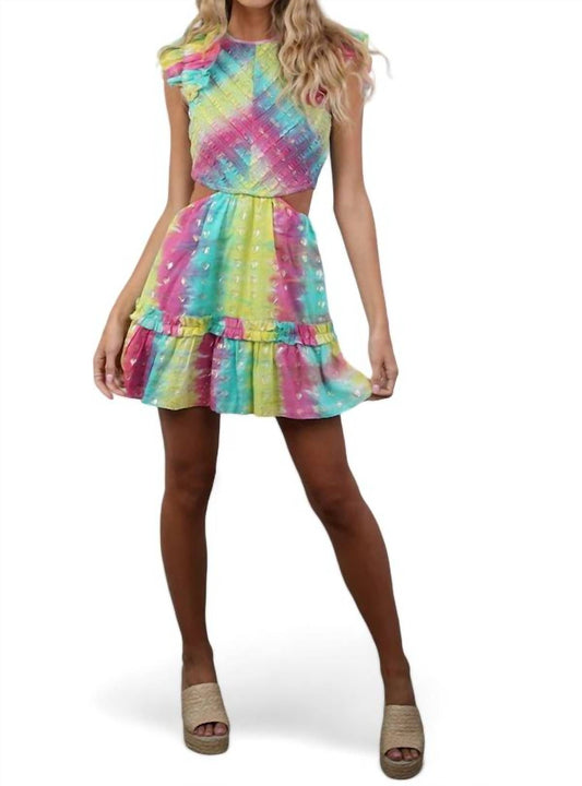 Saylor - LEILANIE SMOCKED CUTOUT BACK MINI DRESS