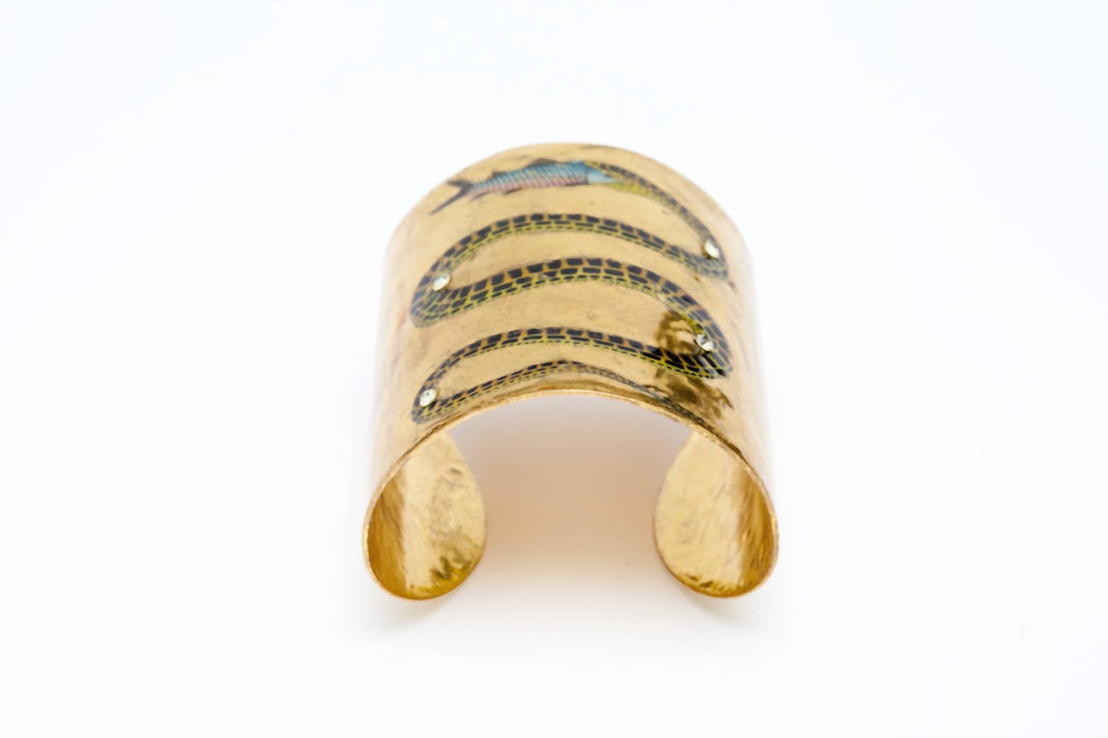 Avenue Chic - Women's Gold Leaf Snake Cuff