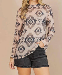 Avery Apparel - Gloria Semi Sheer Top