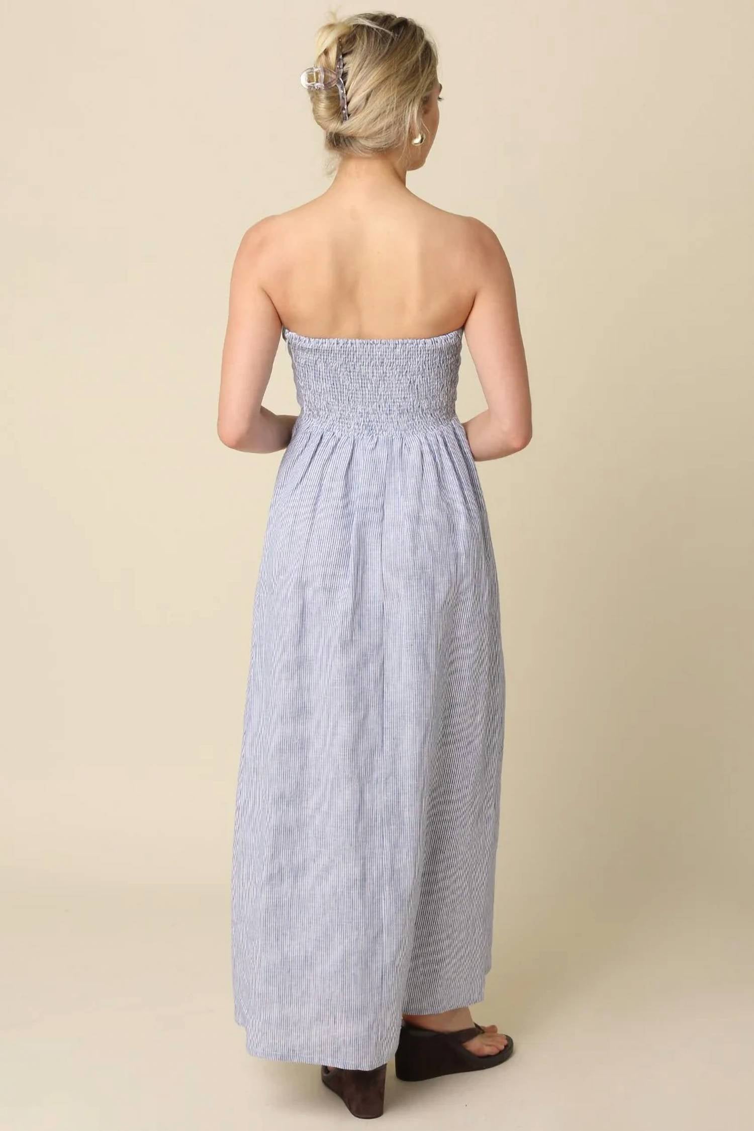 Olivaceous - Skye Striped Maxi Dress