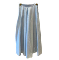 forte forte Women's Habotai Silk Skirt in blue - women's skirt - detail view