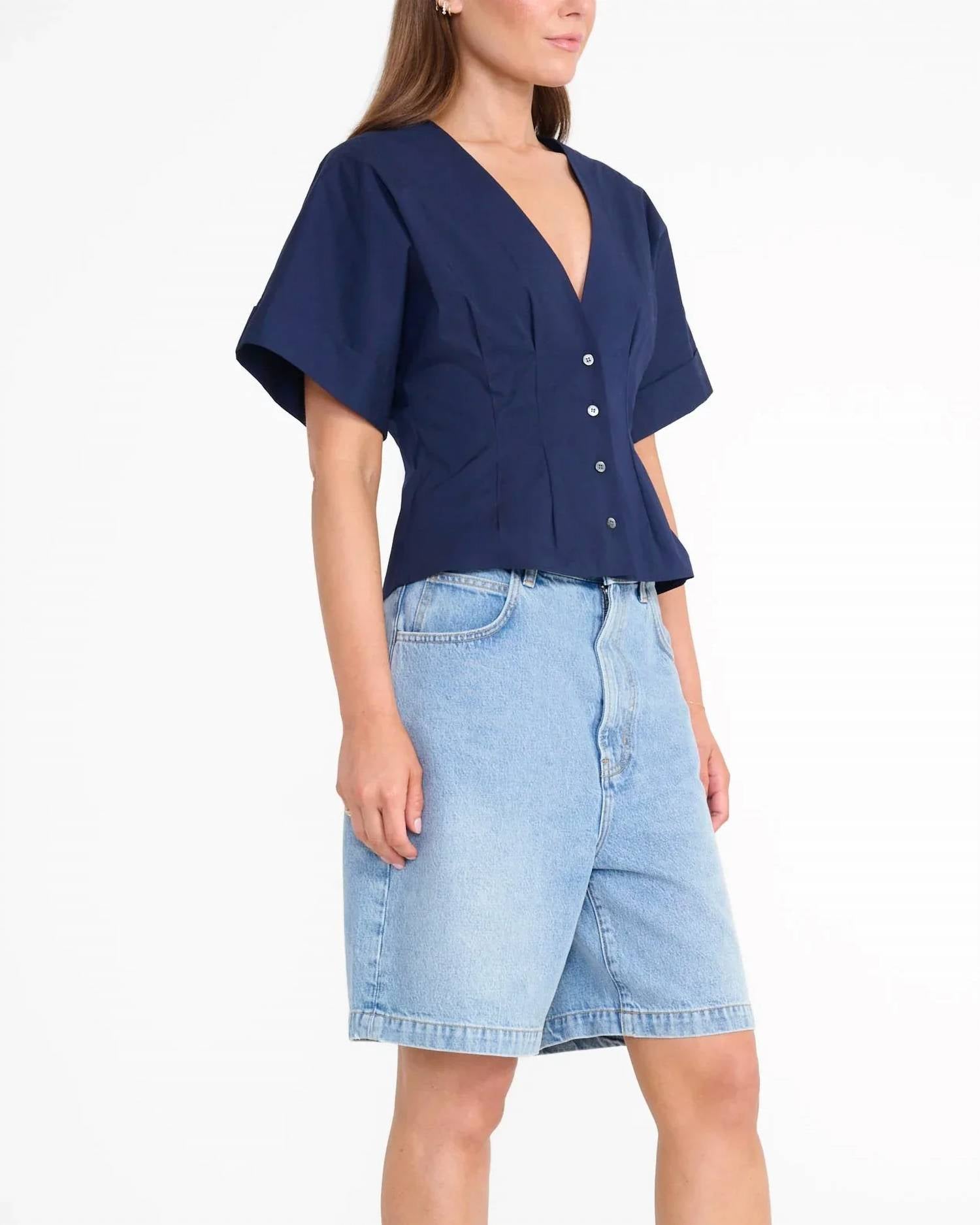 Staud - Elle Short Sleeve Top