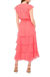 Vince Camuto - Ruffled Tiered Chiffon Maxi Dress