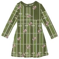 Kickee - Girl's Long Sleeve Twirl Dress With Pockets