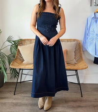 Moon River - Ensley Denim Midi Dress