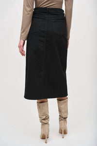 Joseph Ribkoff - Front Slit Midi Jean Skirt