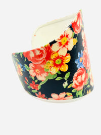 Jewelit Women's Floral Cuff Bracelet in black - women's jewelry - view 4