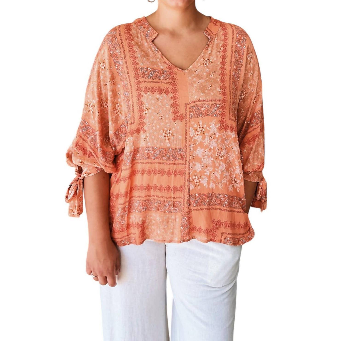 Reneec. - Boho Paisley Top - Plus