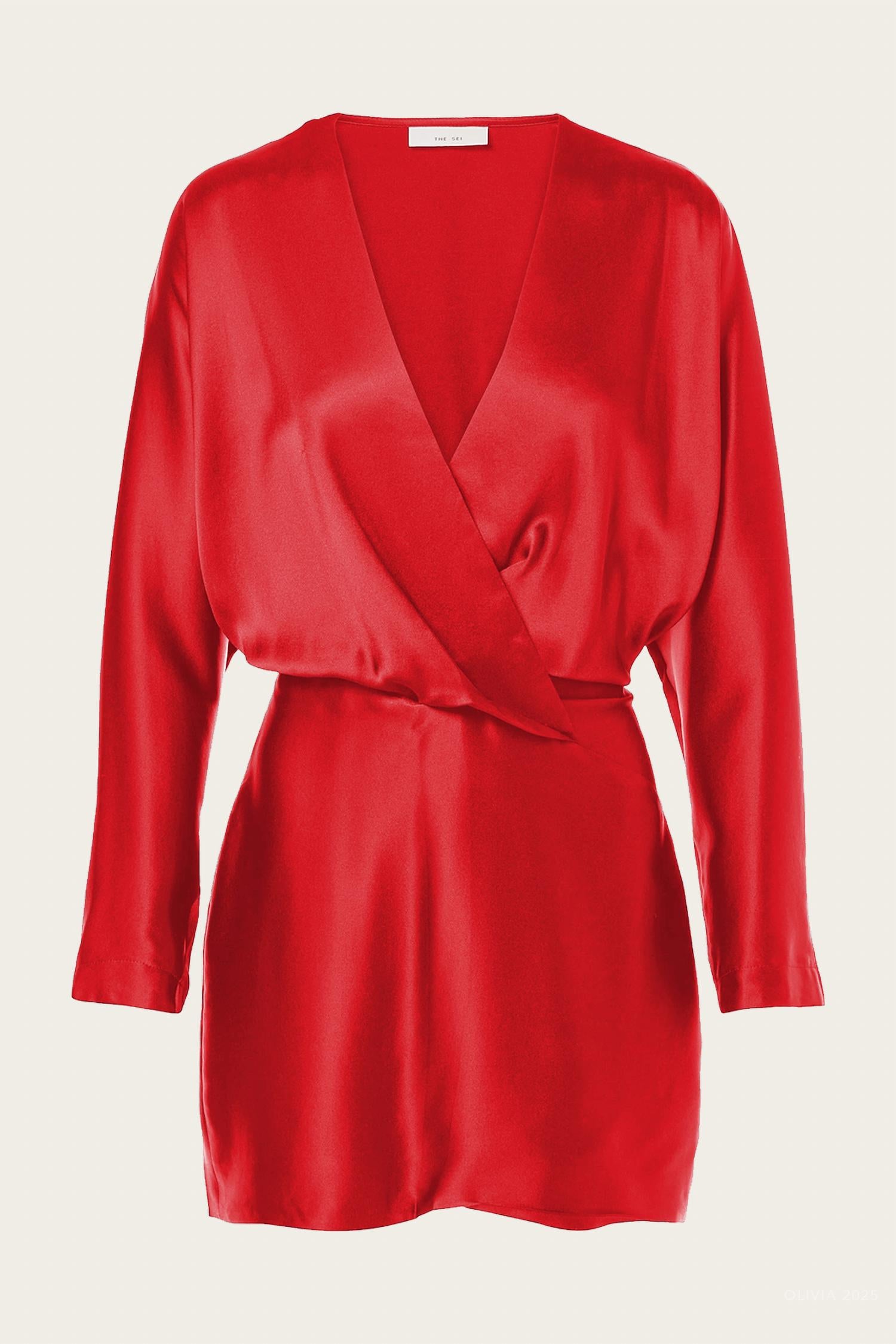 The Sei - Women's Long Sleeve Wrap Mini Dress