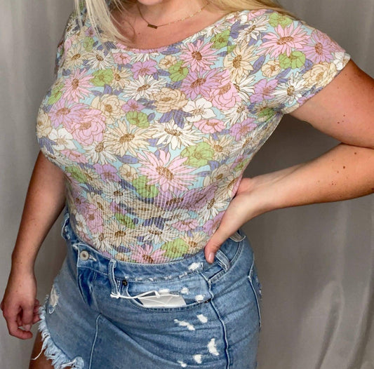 Le Lis - Garden Party Open Back Bodysuit