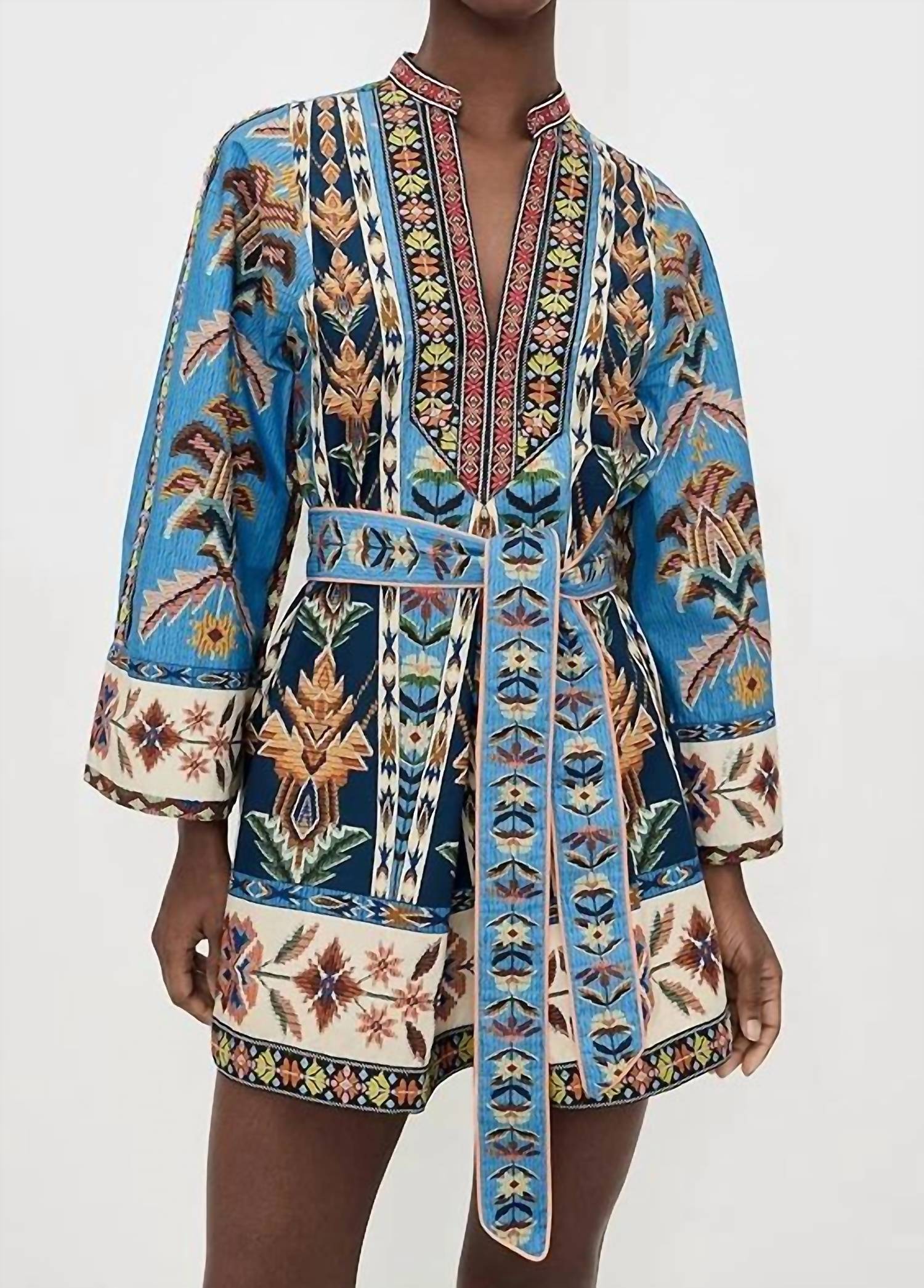 Farm Rio - Women's Embroidered Tapestry Mini Dress