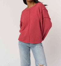 Project Social T - Livy Persimmon Pullover Sweatshirt