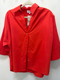Eesome - Women's Back Pleat Button Down Top