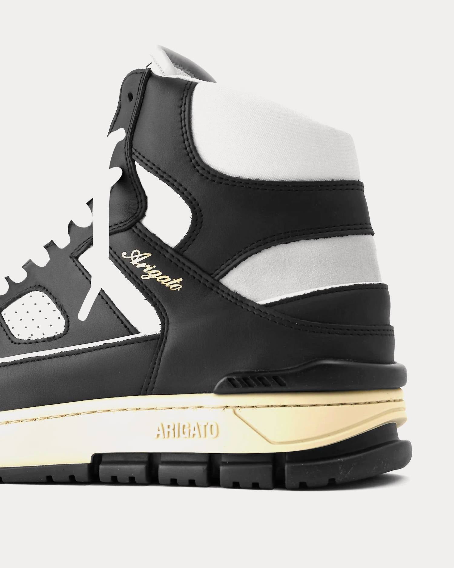 Axel Arigato Men's Sneaker Area Hi Leather High-top Sneakers in black white - men's sneaker - detail view