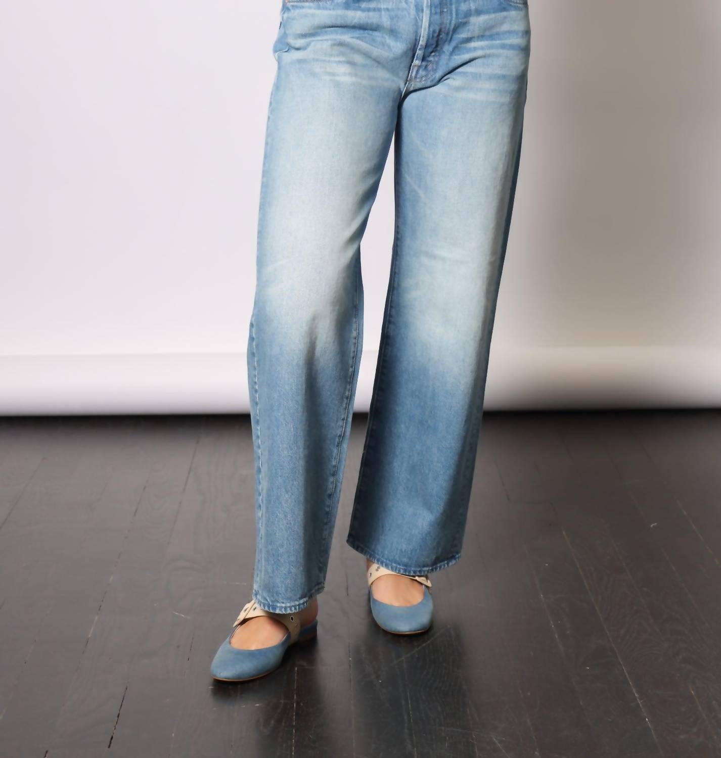 Mother - Lil Dodger Button Sneak Straight Jeans