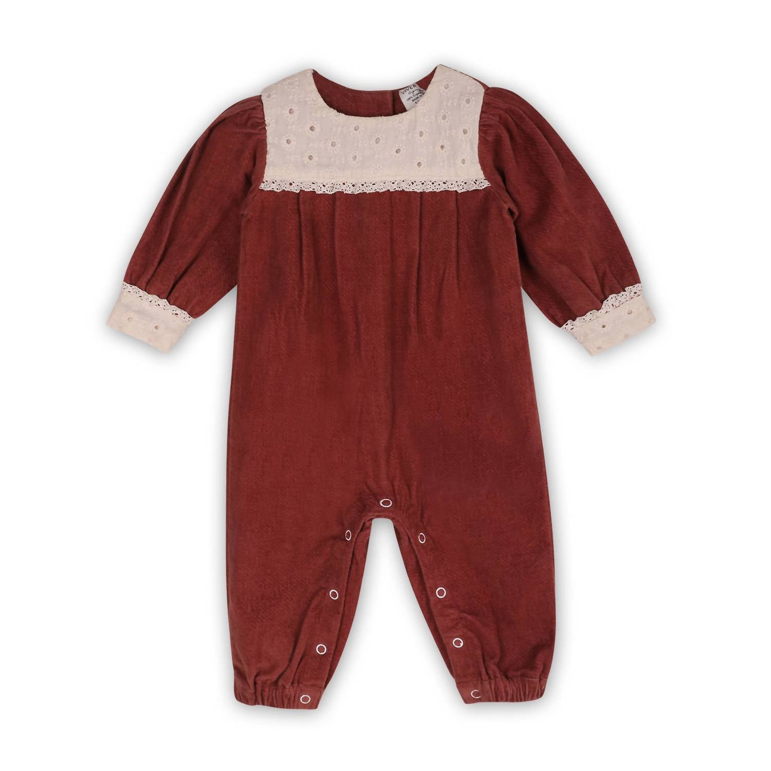 Viverano Organics - Lace Velvet Jumpsuit